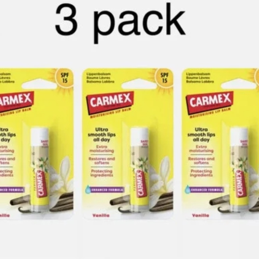3 x CARMEX PREMIUM VANILLA Lip Balm, SPF15 4,25 g